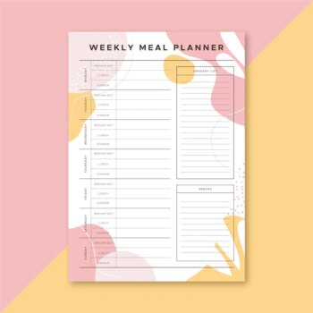 Free Vector | Meal planner