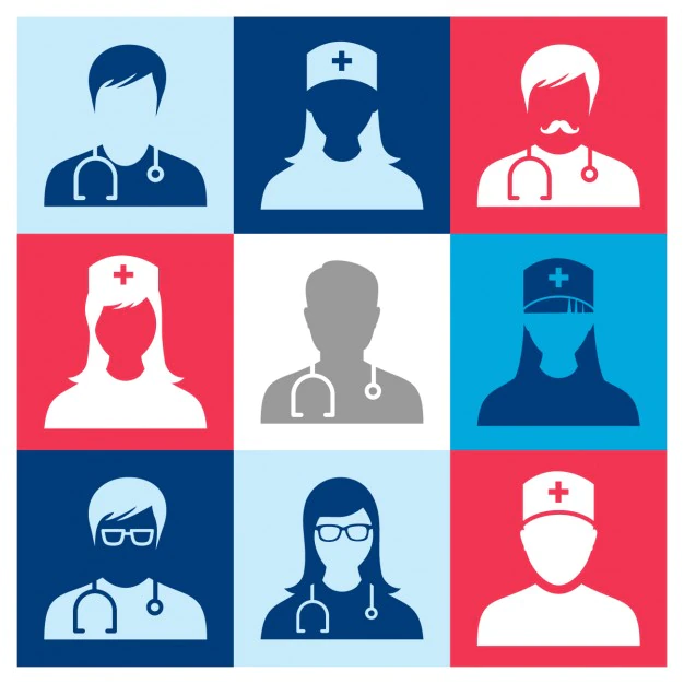 Free Vector | Medical people icons