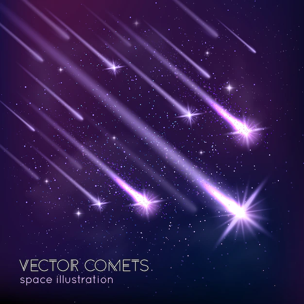 Free Vector | Meteor shower background