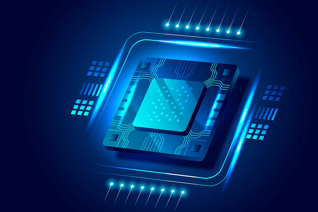 Free Vector | Microchip processor background