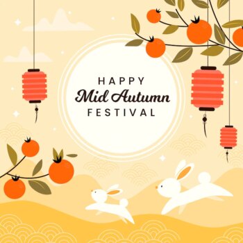 Free Vector | Mid-autumn festival event concept