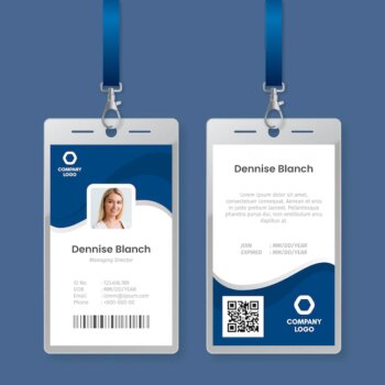 Free Vector | Minimal id cards template style