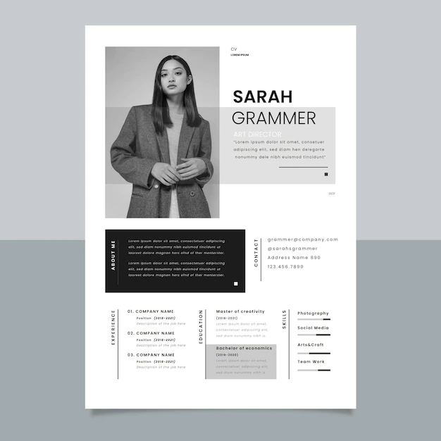 Free Vector | Minimalist cv template