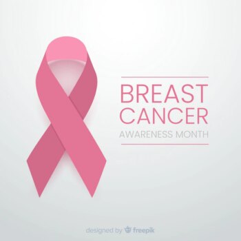 Free Vector | Minimalist design for cancer awareness with ribbon