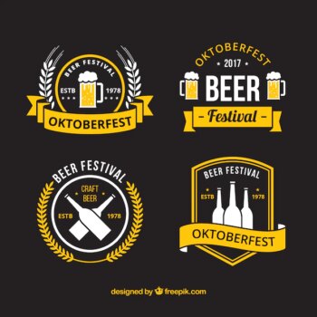 Free Vector | Modern badges for german beer fest