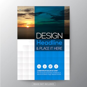 Free Vector | Modern blue business brochure