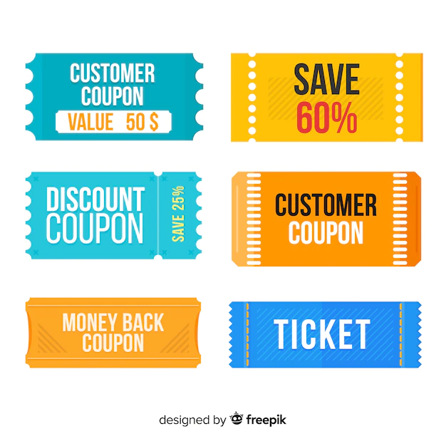 Free Vector | Modern coupon sale label collection with flat design