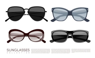 Free Vector | Modern fashionable stylish sunglasses set