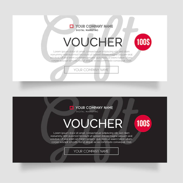Free Vector | Modern gift voucher pack