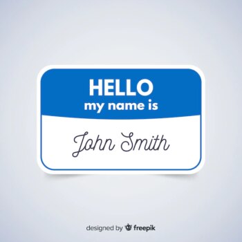 Free Vector | Modern name tag template
