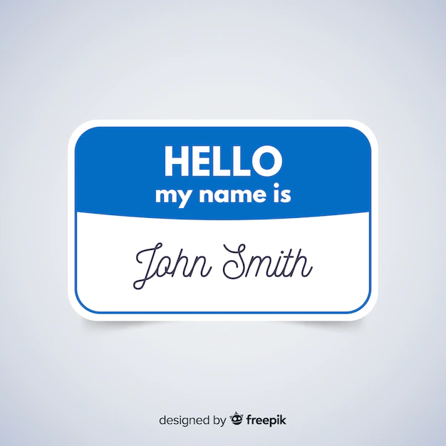 Free Vector | Modern name tag template