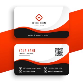 Free Vector | Modern red business card template design