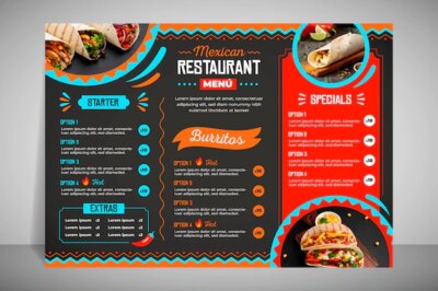 Free Vector | Modern restaurant menu for taco