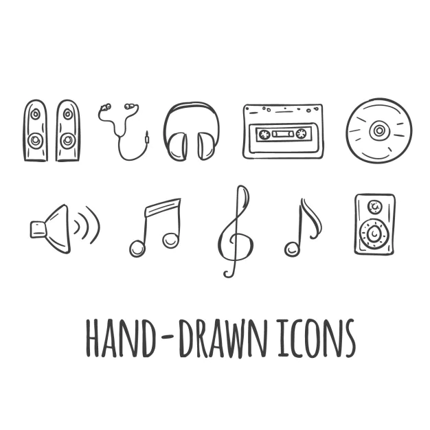 Free Vector | Music hand drawn icons