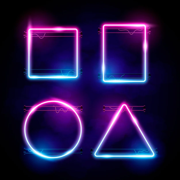 Free Vector | Neon frames collection