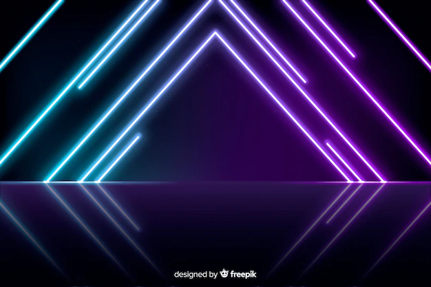 Free Vector | Neon lights stage background