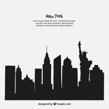 Free Vector | New york skyline concept