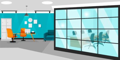 Free Vector | Office wallpaper for video conferencing