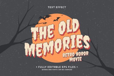 Free Vector | Old memories text effect