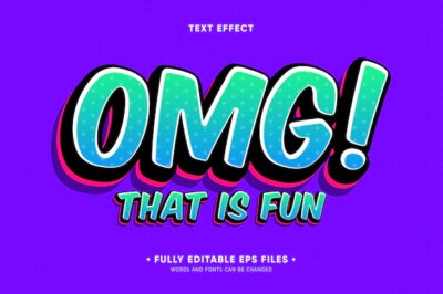 Free Vector | Omg that is fun text effect