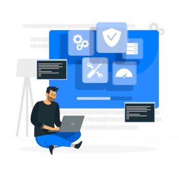 Free Vector | Operating system concept illustration
