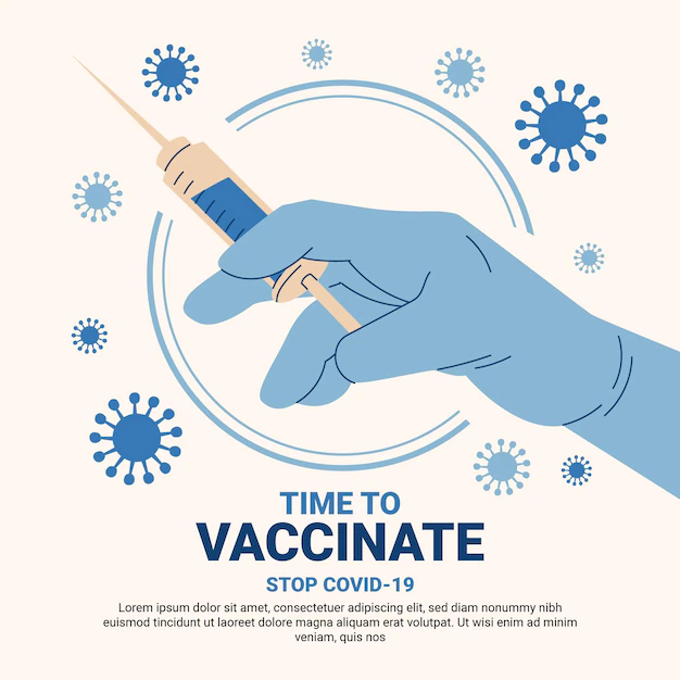 Free Vector | Organic flat vaccination campaign illustration