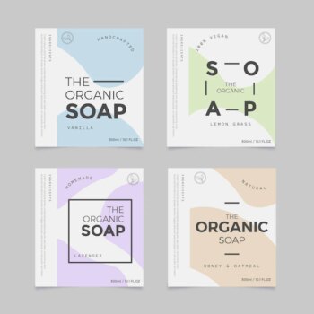 Free Vector | Organic soap label collection
