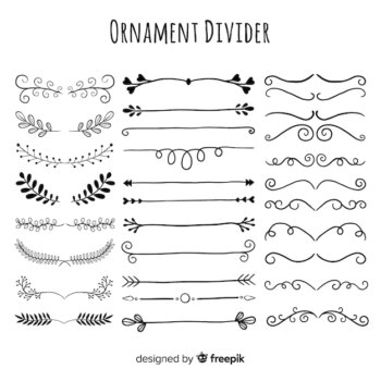 Free Vector | Ornament divider collection