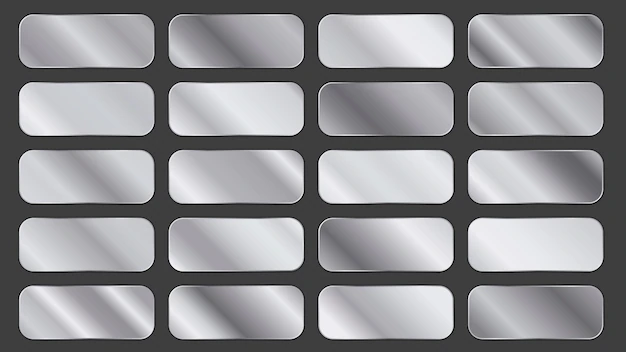Free Vector | Pack of silver gradient panels