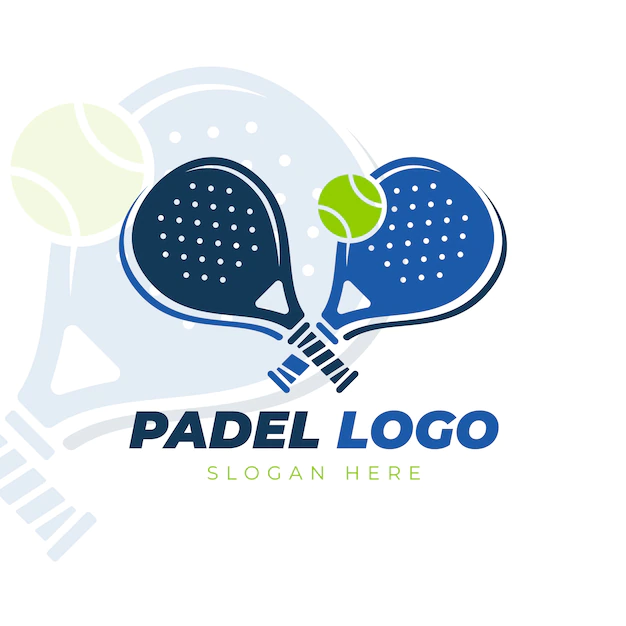 Free Vector | Padel logo template flat style