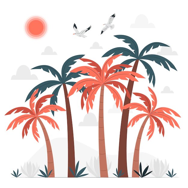 Free Vector | Palm tree concept illustration