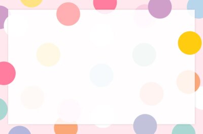 Free Vector | Pastel polka dot frame  in cute pastel pattern
