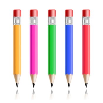 Free Vector | Pencil  colorful realistic set isolated on white