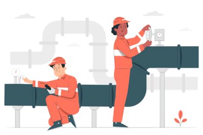 Free Vector | Pipeline maintenance concept illustration