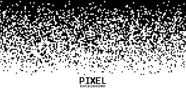 Free Vector | Pixel gradient in black and white background