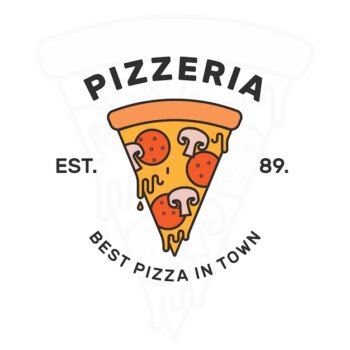 Free Vector | Pizzeria logo