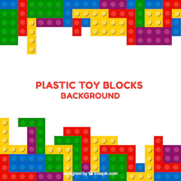 Free Vector | Plastic toy blocks background