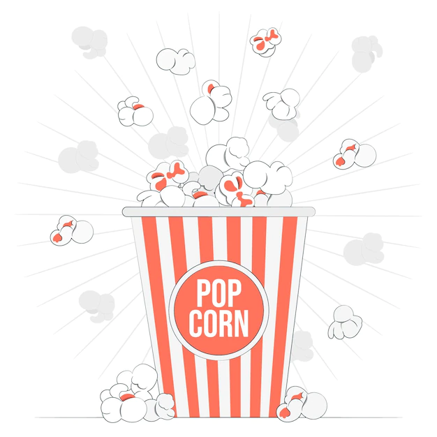 Free Vector | Popcorns concept illustration
