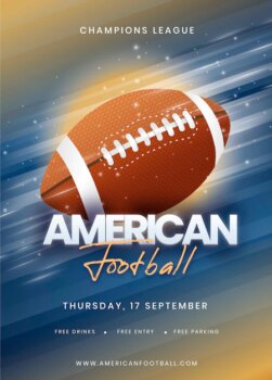 Free Vector | Poster template for american football event
