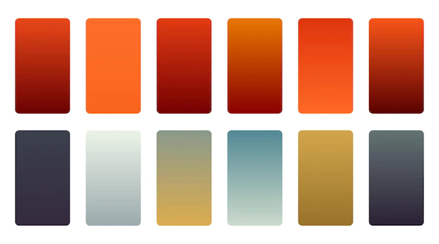 Free Vector | Precious color gradients swatch set