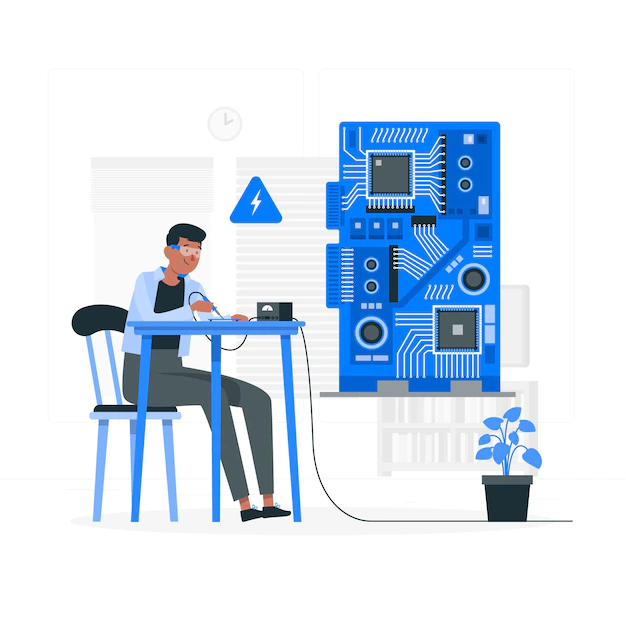 Free Vector | Printed circuit board concept illustration