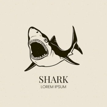 Free Vector | Professional shark logo template