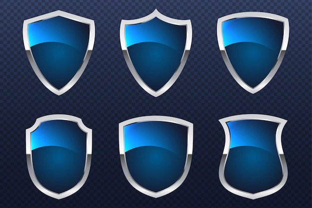 Free Vector | Protect guard shield plain line concept