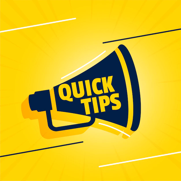 Free Vector | Quick tips backgorund with megaphone