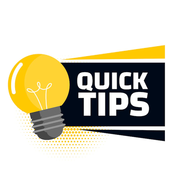 Free Vector | Quick tips  with lightbulb