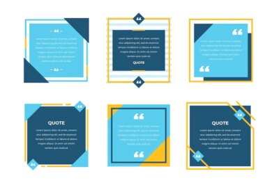 Free Vector | Quote box frame collection