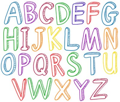 Free Vector | Rainbow english alphabet a to z