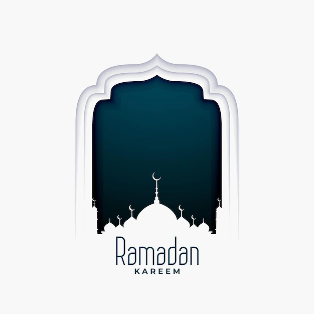Free Vector | Ramadan kareem illustration in paper style with mosque