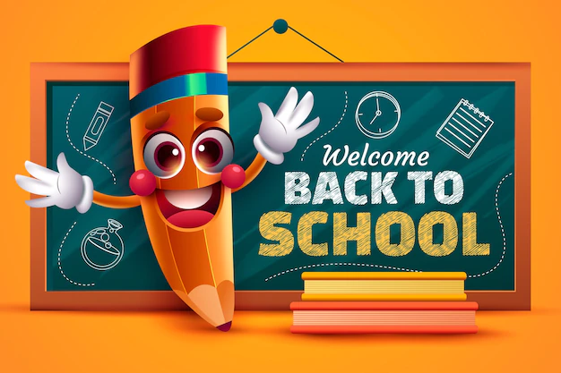 Free Vector | Realistic back to school background