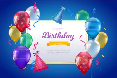 Free Vector | Realistic birthday background